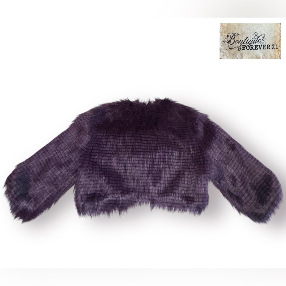 Boutique XXI Chic Cropped Faux Fur Bolero | Teddy Jacket - Picture 6 of 8